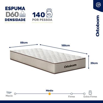 Imagem de Cama Box Colchão Espuma D60 Ortobom Force Dream Solteiro