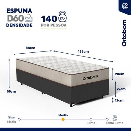 Imagem de Cama Box Colchão Espuma D60 Ortobom Force Dream Solteiro