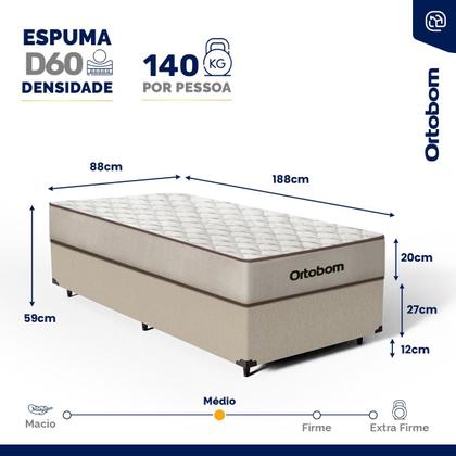 Imagem de Cama Box Colchão Espuma D60 Ortobom Force Dream Solteiro