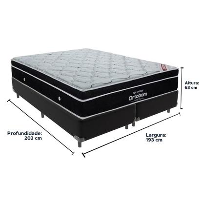 Imagem de Cama + Box Colchão King com Molas Ensacadas Ortobom Elegant