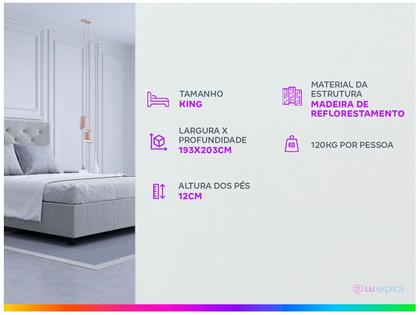 Imagem de Cama Box + Colchão King Gazin Bipartido 