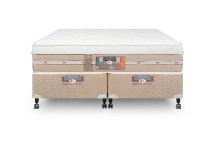 Imagem de Cama Box + Colchão King Size Castor Mola Pocket Silver Star AIR com Box SI One Face 193x203x72cm