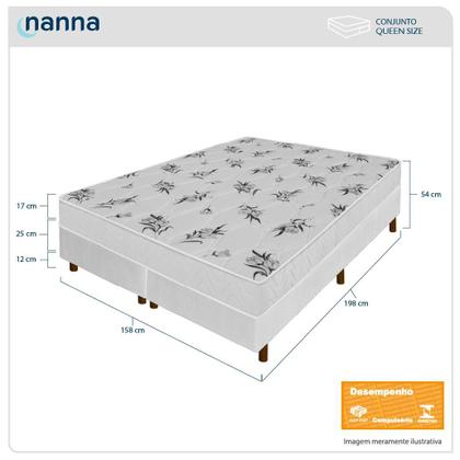 Imagem de Cama Box Colchão Queen Size Castelar Espuma D33 158x198x54cm