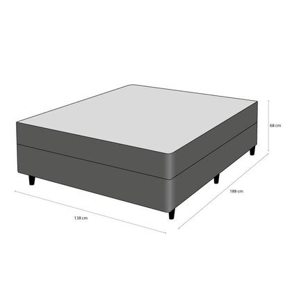 Imagem de Cama box + Colchão Sleep King Casal (138x188) - Ortobom