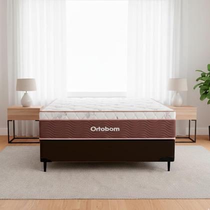 Imagem de Cama box + Colchão Sleep King Casal (138x188) - Ortobom