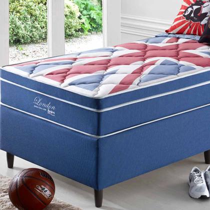 Imagem de Cama Box Colchão Solteiro88cm Londres Mola Superlastic D Angelis