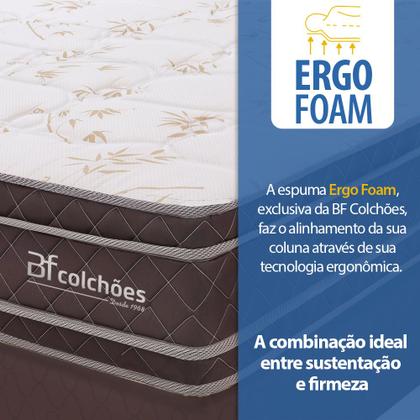 Imagem de Cama Box Colchão Viúva 100% Espuma Dupla Face Antialérgico 128x188x56cm - BF Colchões