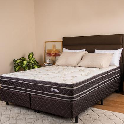 Imagem de Cama Box Colchão Viúva 100% Espuma Dupla Face Antialérgico 128x188x56cm - BF Colchões