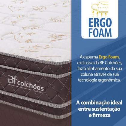 Imagem de Cama Box Colchão Viuva 100% Espuma Dupla Face Antialérgico 128x188x56cm - BF Colchões
