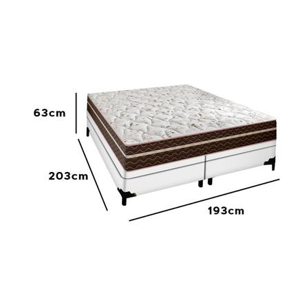 Imagem de Cama Box com Baú King Marrom Berlim Molas Superlastic
