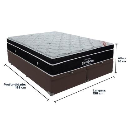 Imagem de Cama+ Box com Bau Ortobom Colchão Queen com Molas Ensacadas