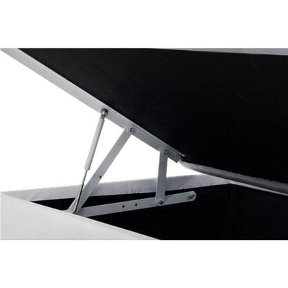 Imagem de Cama Box com Baú Solteiro Baú Blindado Solteirão material sintético Sintético Branco Homequeen