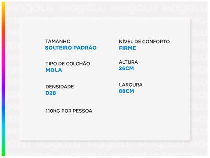 Imagem de Cama Box com Baú Solteiro (Box + Colchão) Gazin