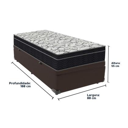 Imagem de Cama + Box com Bau Solteiro Colchão Extra Firme Airtech Ortobom D45