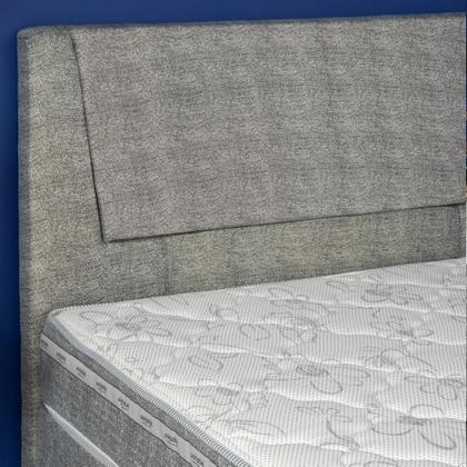 Cama Box com Cabeceira e Colchão Casal Celine Molas Ensacadas (62x138x188) Cinza - Mobly Imagem de Cama Box com Cabeceira e Colchão Casal Celine Molas Ensacadas (62x138x188) Cinza