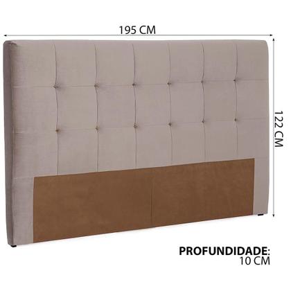 Imagem de Cama Box com Cabeceira King Herval Amore, 67x193x203 cm, Molas Ensacadas, Base Verde