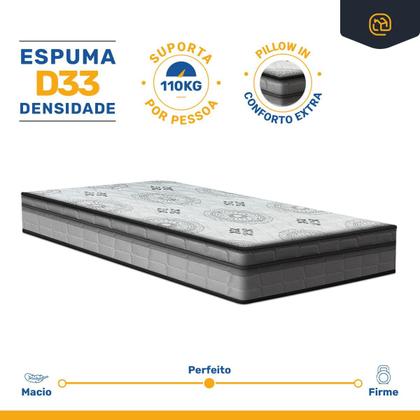 Imagem de Cama Box com Colchão de Espuma D33 Pillow In Anjos Ortosleep Queen 158 cm