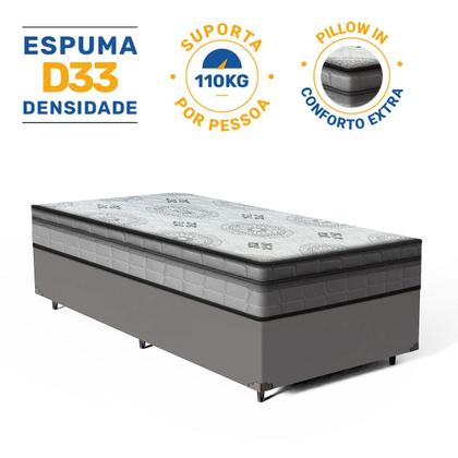 Imagem de Cama Box com Colchão de Espuma D33 Pillow In Anjos Ortosleep Solteiro King 96cm