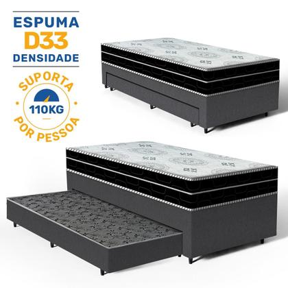 Imagem de Cama Box com Colchão de Espuma D45 Pillow In DAngelis OrtoConfort Auxiliar de Espuma Unique Solteiro 88cm