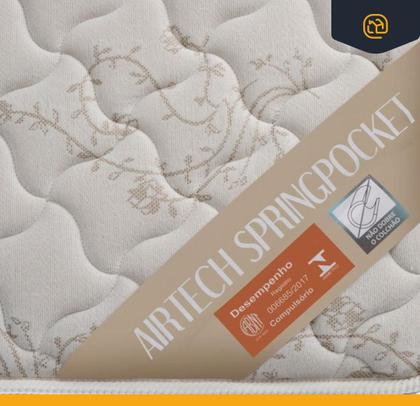 Imagem de Cama Box com Colchão de Molas Ensacadas Airtech Viúva 128cm