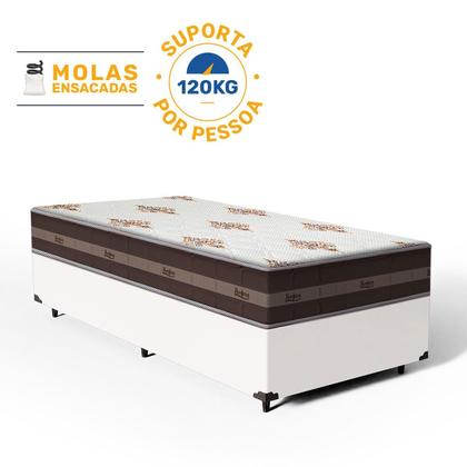 Imagem de Cama Box com Colchão de Molas Ensacadas Anjos Classic Pocket Solteiro 88cm