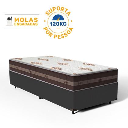 Imagem de Cama Box com Colchão de Molas Ensacadas Anjos Classic Pocket Solteiro King 96cm