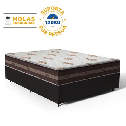 Imagem de Cama Box com Colchão de Molas Ensacadas Anjos Classic Pocket Viúva 128cm