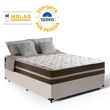 Imagem de Cama Box com Colchão de Molas Ensacadas Classic Viúva 128 cm
