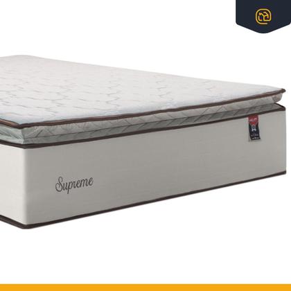 Imagem de Cama Box com Colchão de Molas Ensacadas Pillow Top Supreme Lux Casal 138cm