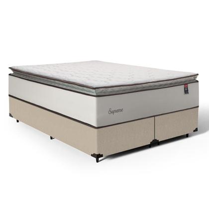 Imagem de Cama Box com Colchão de Molas Ensacadas Pillow Top Supreme Lux Queen 158 cm