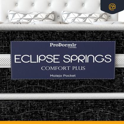 Imagem de Cama Box com Colchão de Molas Ensacadas Probel Eclipse Springs Comfort Plus Solteiro King 96cm