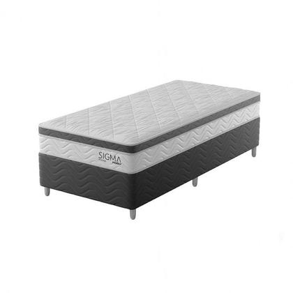 Cama Box com Colchão Solteirão Luigi Molas Ensacadas (22x108x198) Branco e Cinza - Mobly Imagem de Cama Box com Colchão Solteirão Luigi Molas Ensacadas (22x108x198) Branco e Cinza
