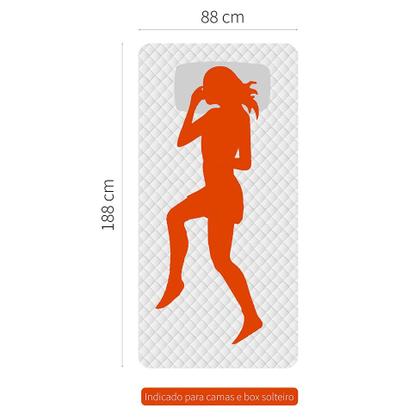 Imagem de Cama Box com Colchão Solteiro Sigma Molas Ensacadas (22x88x188) Branco e Cinza