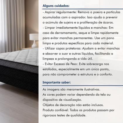 Imagem de Cama Box Conjugada Casal com Pés de Madeira Maciça Pasquale