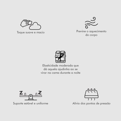 Imagem de Cama Box Conjugada Casal com Pés de Madeira Maciça Pasquale