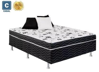 Imagem de Cama Box Conjugado Casal Espuma 5cm 138x188x43