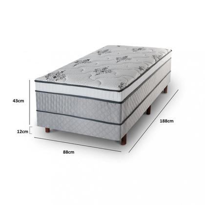 Imagem de Cama Box Conjugado Solteiro 88cm Multi Cristalflex