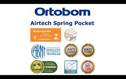 Imagem de Cama box e Colchão Airtech Springpocket (88x188) - Ortobom