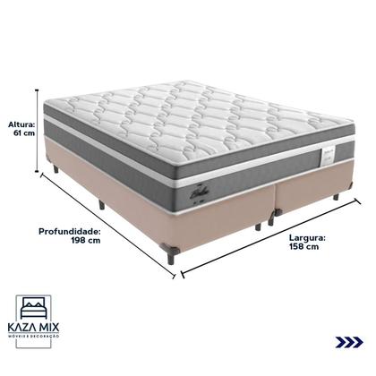Imagem de Cama Box e Colchão Berlim Molas Ensacadas Queen Probel