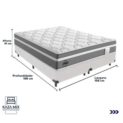 Imagem de Cama Box e Colchão Berlim Molas Ensacadas Queen Probel