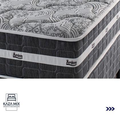 Imagem de Cama Box e Colchão Black Graphite Molas Ensacadas King 193x203X27 Anjos