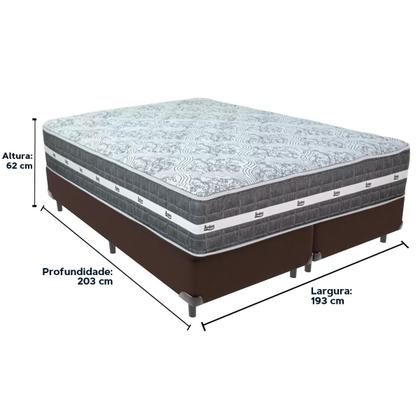 Imagem de Cama Box e Colchão Black Graphite Molas Ensacadas King 193x203X27 Anjos