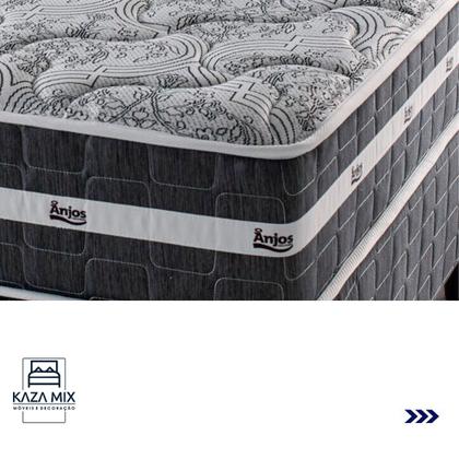 Imagem de Cama Box e Colchão Black Graphite Molas Ensacadas Queen 158x198X32 Anjos