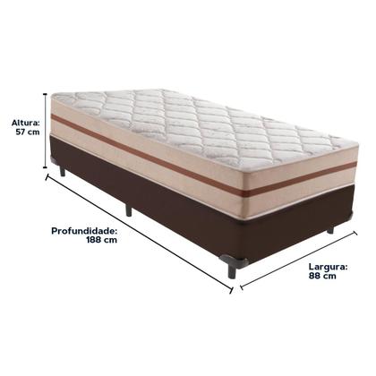 Imagem de Cama Box e Colchão Classic 22 cm Molas ensacadas Solteiro Anjos