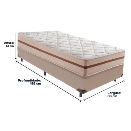 Imagem de Cama Box e Colchão Classic 26 cm Molas ensacadas Solteiro Anjos