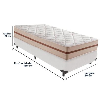 Imagem de Cama Box e Colchão Classic 26 cm Molas ensacadas Solteiro Anjos