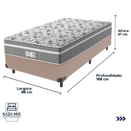 Imagem de Cama Box e Colchão Evolution Molas Ensacadas Solteiro Probel