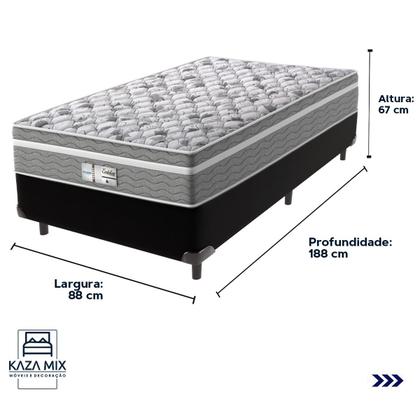 Imagem de Cama Box e Colchão Evolution Molas Ensacadas Solteiro Probel