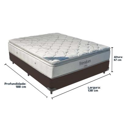 Imagem de Cama Box e Colchão Freedom Molas Ensacadas Casal Ortobom