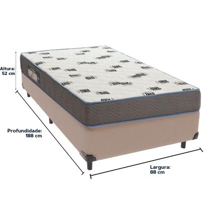 Imagem de Cama Box e Colchão Light Espuma D33 Solteiro Ortobom